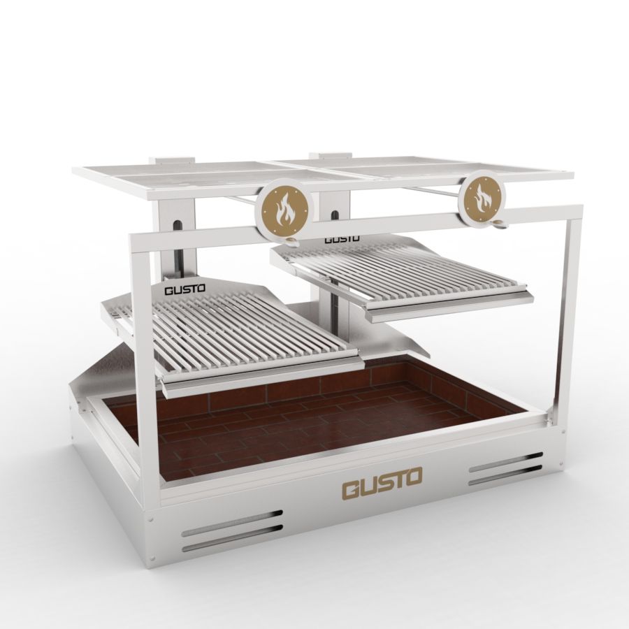 Gusto Argentine double parrilla built-in commercial charcoal grill GHDP3V2 - 4