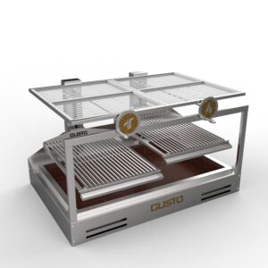 Gusto Argentine double parrilla built-in commercial charcoal grill GHDP3V2 - 5