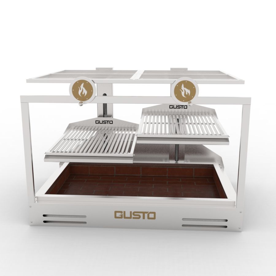 Gusto Argentine double parrilla built-in commercial charcoal grill GHDP3V2 - 6