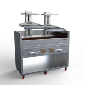 Gusto Argentine double parrilla w cabinet commercial grill-3