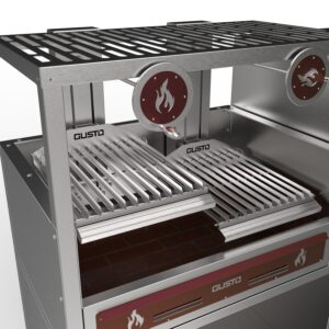 Gusto combo commercial charcoal oven grill and Argentine grill-2