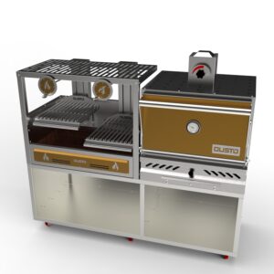 Gusto combo commercial charcoal oven grill and Argentine grill-7