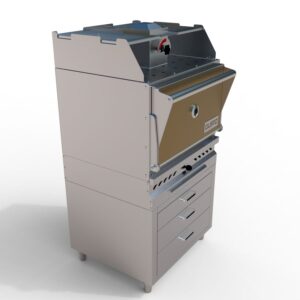 Gusto commercial charcoal oven grill for restaurant w 3 drawers-1