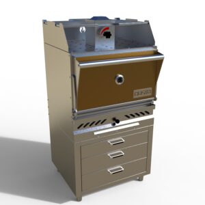 Gusto commercial charcoal oven grill for restaurant w 3 drawers