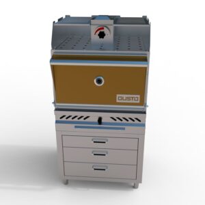 Gusto commercial charcoal oven grill for restaurant w 3 drawers-4