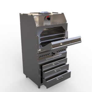 Gusto commercial charcoal oven grill for restaurant w 3 drawers-5